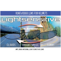 No-Fog Helmet 3000 Shield Insert Lens — Light sensitive, Clear