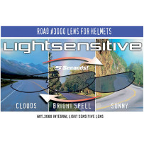 No-Fog Helmet 3000 Shield Insert Lens — Light sensitive, Clear