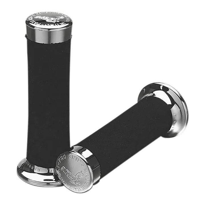 Agarres Cruiser 860 — 22 mm (7/8"), Negro, Cromado