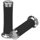 Agarres Cruiser 860 — 22 mm (7/8"), Negro, Cromado