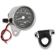 2.4" Mini Mechanical Speedometer — black, 12V