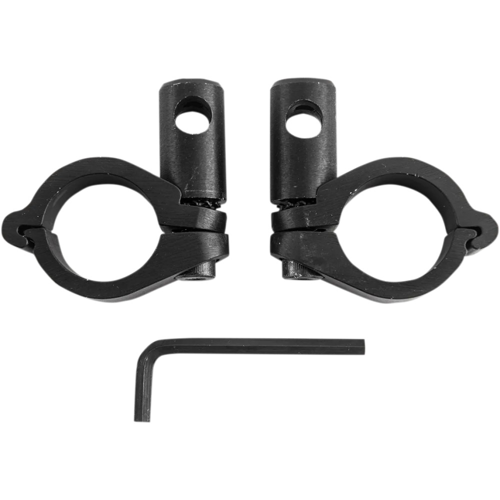 Replacement Round Windshield Handlebar Clamp Kit — 31.8 mm (1-1/4"), Black