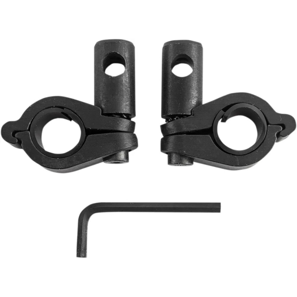 Replacement Round Windshield Handlebar Clamp Kit — 25.4 mm (1"), Black
