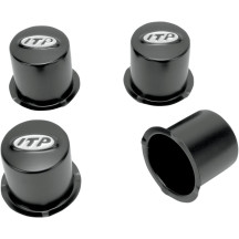Replacement Delta Wheel Center Caps — 4/110 bolt pattern, Black, 4-pack