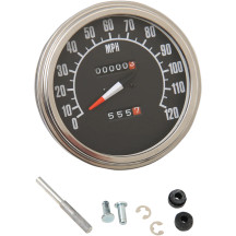 5" FL-Style 1:1 Speedometer — 5", 0–120 mph, Polished housing