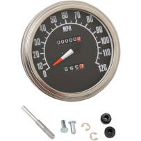 5" FL-Style 1:1 Speedometer — 5", 0–120 mph, Polished housing