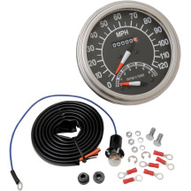 5" FL-Style 2:1 Speedometer — 5" outside diameter, 12 mm thread, 0–120 mph, Black