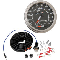 5" FL-Style 2:1 Speedometer — 5" outside diameter, 12 mm thread, 0–120 mph, Black
