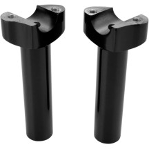 Forged Aluminum Handlebar Risers — 25.4 mm (1") clamp, 14 cm (5-1/2") rise, 1/2-13 thread, Black Gloss