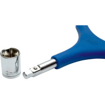 Combo Y-Drive Wrench — sockets 8/10/12 mm, drives 4/5/8 mm, Blue