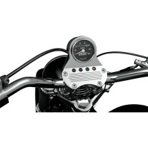 Mini Speedometer — 61 mm, black face, chrome housing