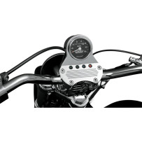 Mini Speedometer — 61 mm, black face, chrome housing