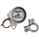 Mini velocímetro — 61 mm, 12 V, rosca 12 mm, blanco