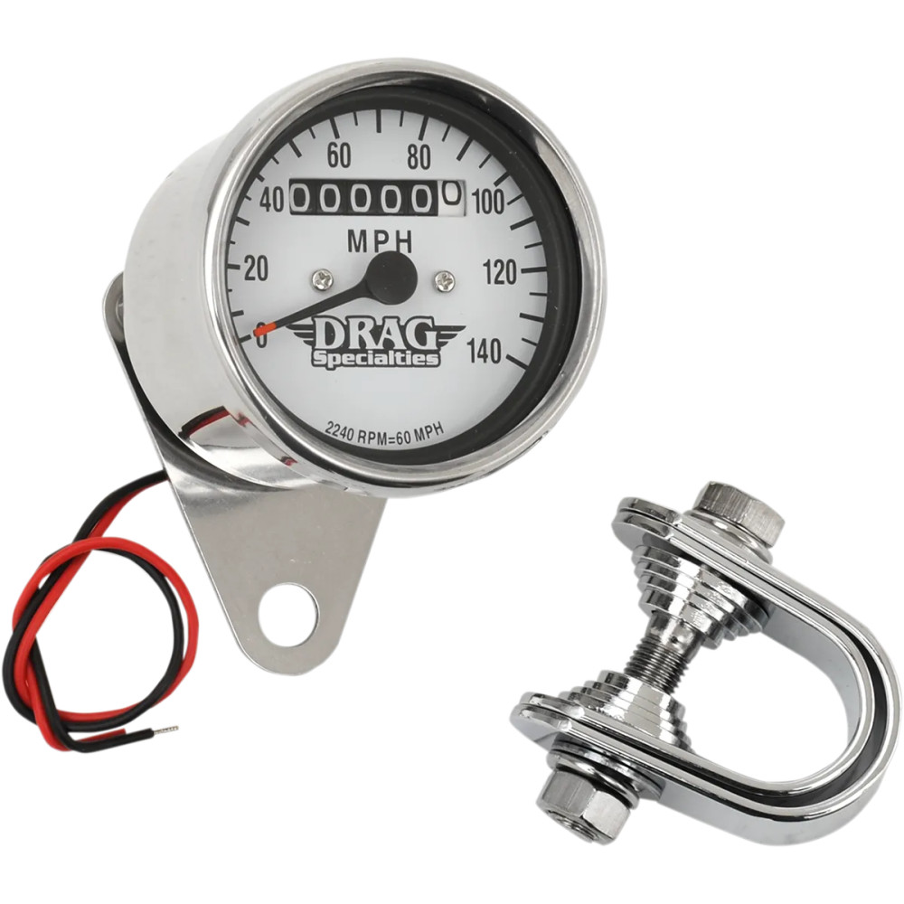 Mini Speedometer — 61 mm, White