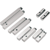 5/8" Square Foot Peg Mounting Blocks — 16 mm (5/8"), chrome