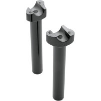 Forged Aluminum Handlebar Risers — 1" clamping diameter, 8" rise, Gloss Black