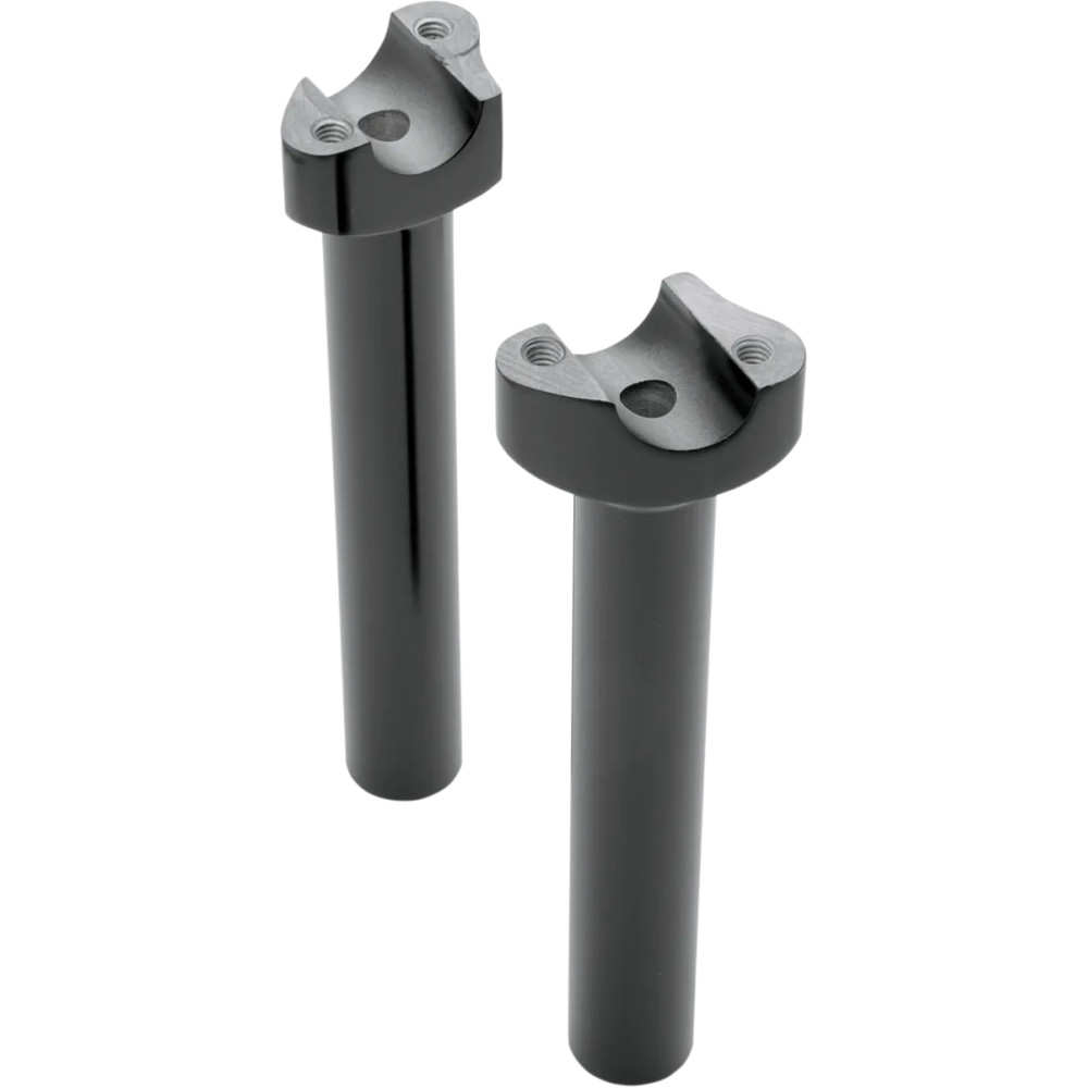 Forged Aluminum Handlebar Risers — 1" clamping diameter, 8" rise, Gloss Black