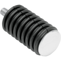 Chrome Foot Pegs with Rubber Sleeves — Short, Bolt-On