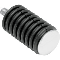 Chrome Foot Pegs with Rubber Sleeves — Short, Bolt-On