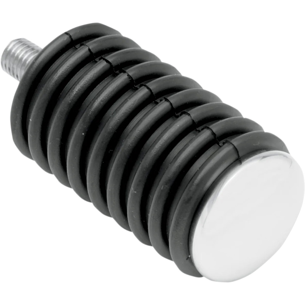 Chrome Foot Pegs with Rubber Sleeves — Short, Bolt-On