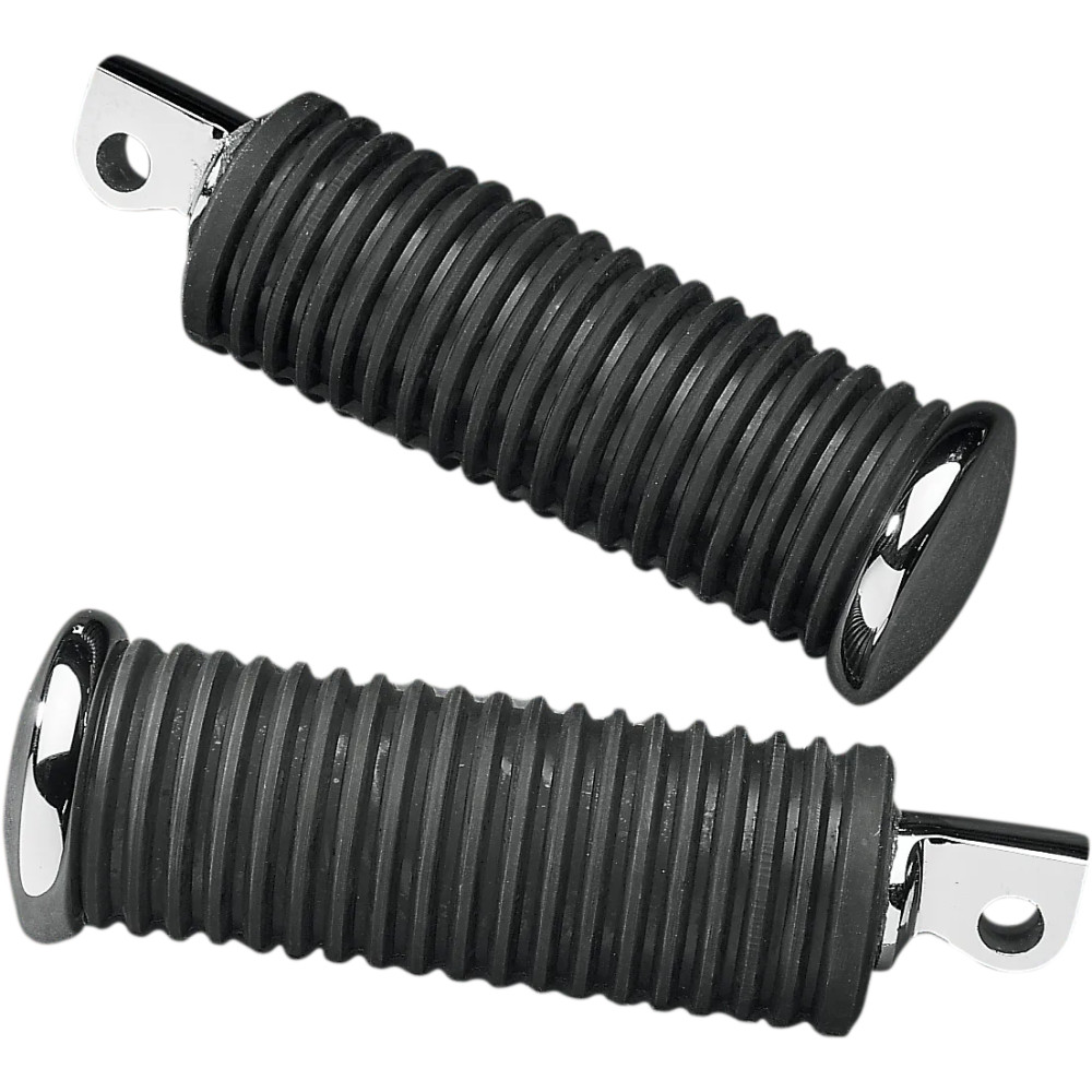 Rubber Vibration-Absorbing Passenger Foot Pegs — Small, 10 cm (4"), Bolt-on