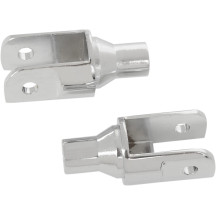 Soft-Ride Peg Mounts — bolt-on, chrome