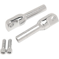 Chrome Adjustable Designer Peg Mounts — Clamp-on