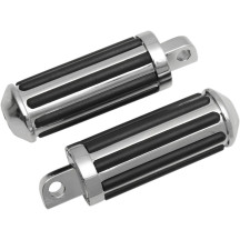 Rail Foot and Shifter Pegs — 10 cm (4"), 38 mm (1-1/2"), Male Mount, Black, Chrome