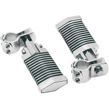 Popsicle Foot Pegs with O-Rings — Clamp-on, fits 1" engine guard, black/chrome