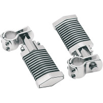 Popsicle Foot Pegs with O-Rings — Clamp-on, fits 1" engine guard, black/chrome