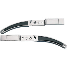 Soporte de guardabarros trasero — Negro/Cromo, Par