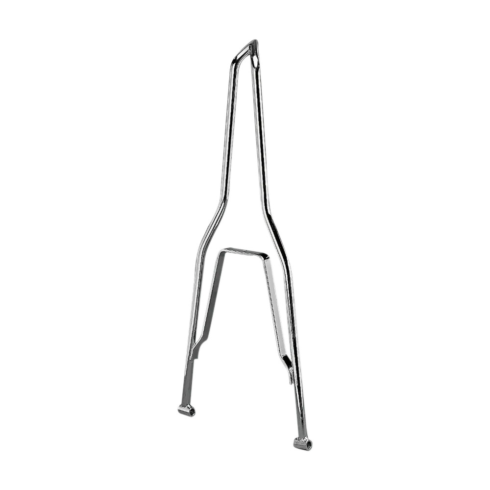 Round Sissy Bar for Hardtail Models — 381 mm (15"), fits rigid frames with 10" axle plate spacing, Chrome