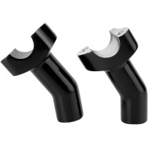 Forged Aluminum Handlebar Risers — 1" clamping, 3-1/2" rise, 1/2-13 thread, Black