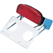 Conjunto personalizado de luz trasera y soporte cromado — compatible con guardabarros recortados de 7", lente roja