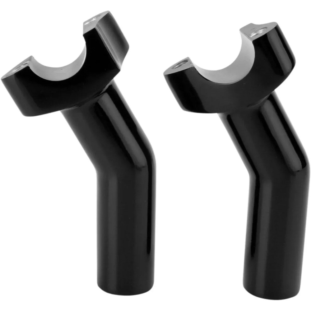 Forged Aluminum Handlebar Risers — 1" clamping, 4-1/2" rise, 1/2-13 thread, Black