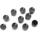 Tapas de botones para interruptor de manillar — 25,4 mm diámetro de sujeción, negro, paquete de 10