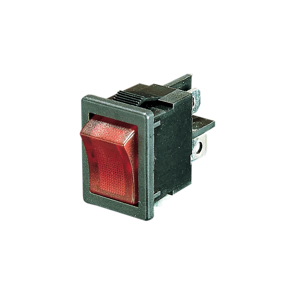 Lighted Rocker Switch — Black, Red