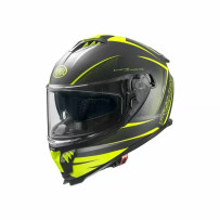 Typhoon FR Helmet — XL, Matte Black, Yellow