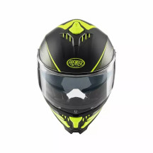 Casco Typhoon FR — XL, Negro mate, Amarillo