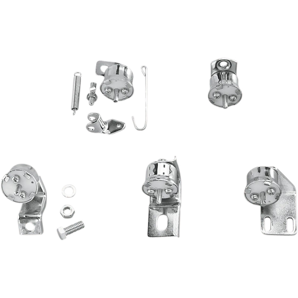 Interruptor de luz de freno para FL, FX y XL, Knuckle/Flat — Cromado, Pulsador