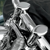 Big Buffalo 1-1/2" Springer Handlebar Riser Kit — 38 mm clamping, 38.1 mm rise, Chrome