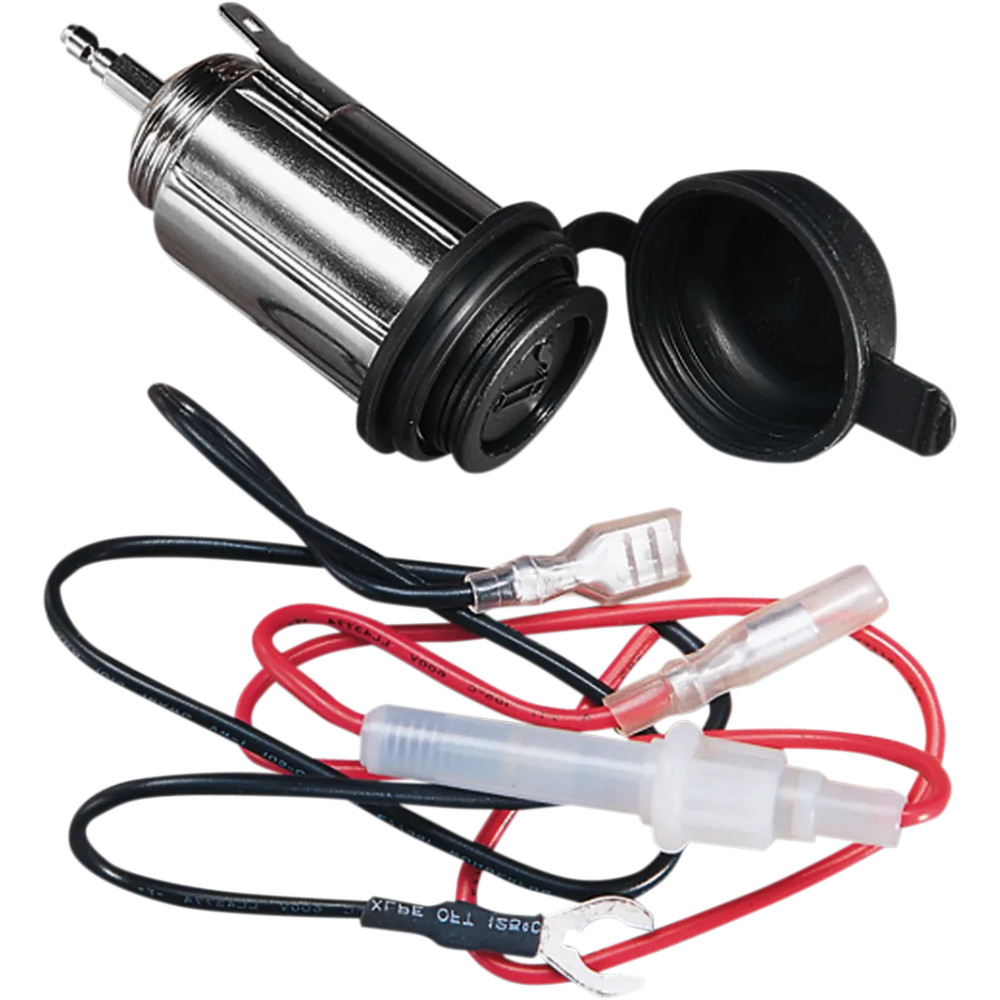 Encendedor para cigarrillos universal resistente a la humedad — 12V, 10A, Negro, Cromado