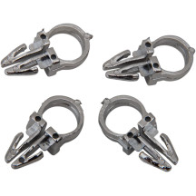 Clips de cableado para manillar — Diámetro 9.5 mm (3/8"), cromado