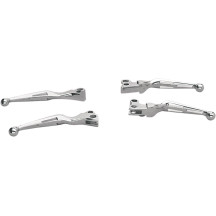 Slotted Wide Blade Lever Set — Hydraulic actuation, Chrome, Pair