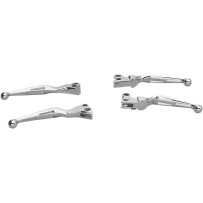 Slotted Wide Blade Lever Set — Hydraulic actuation, Chrome, Pair