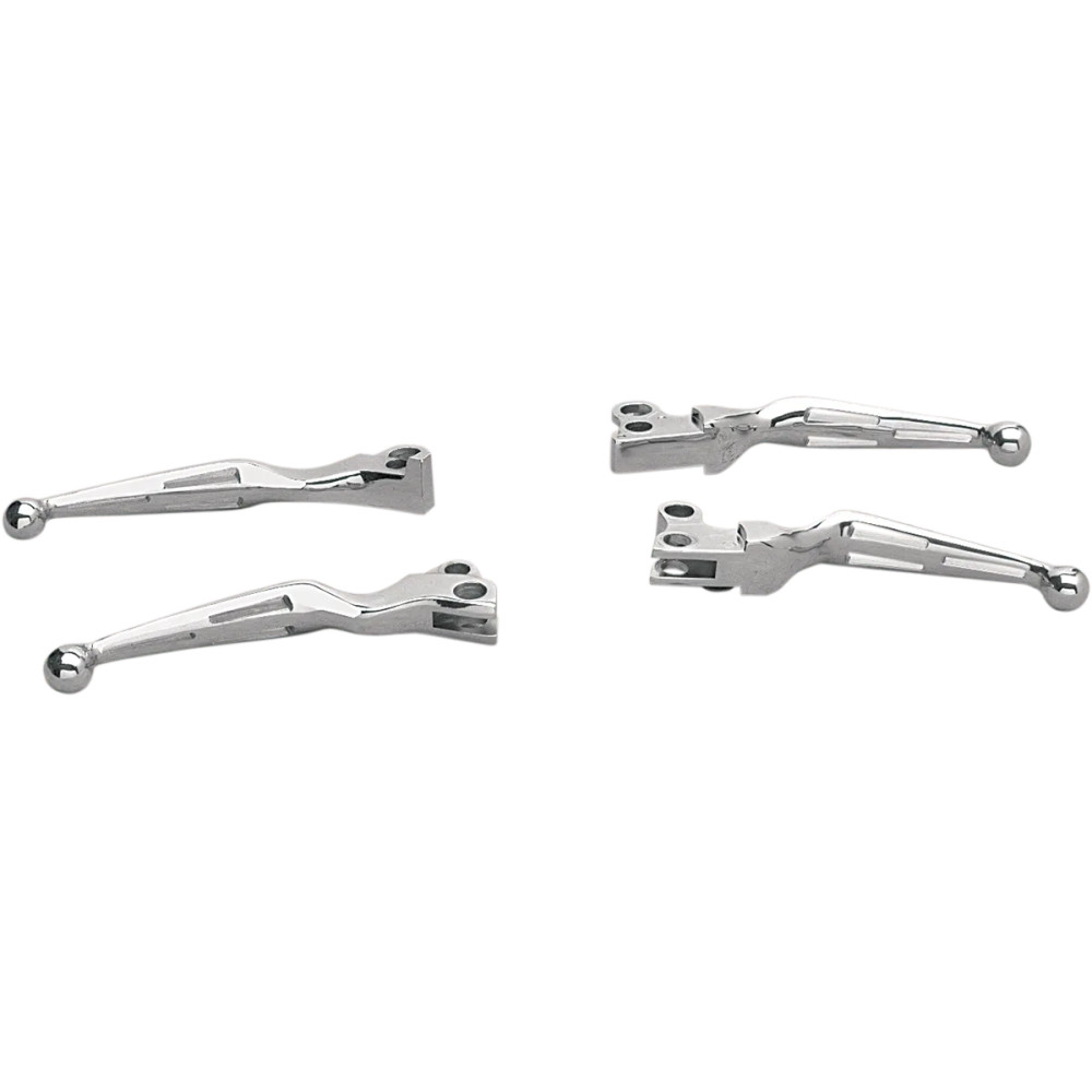 Slotted Wide Blade Lever Set — Hydraulic actuation, Chrome, Pair