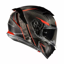 Casco Devil Carbon ST2 — Talla S, Negro brillo