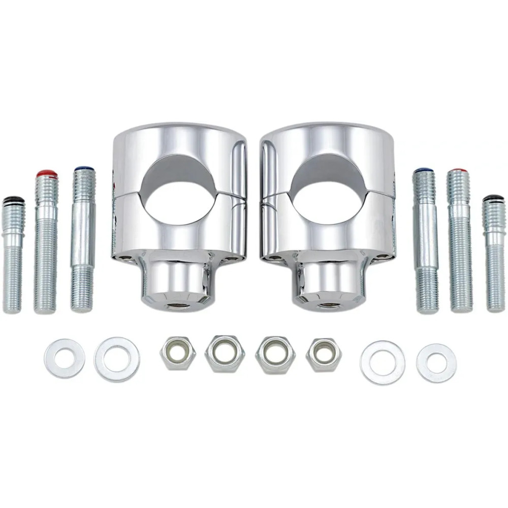 Big Buffalo Handlebar Risers — 38 mm (1-1/2") clamp, Chrome