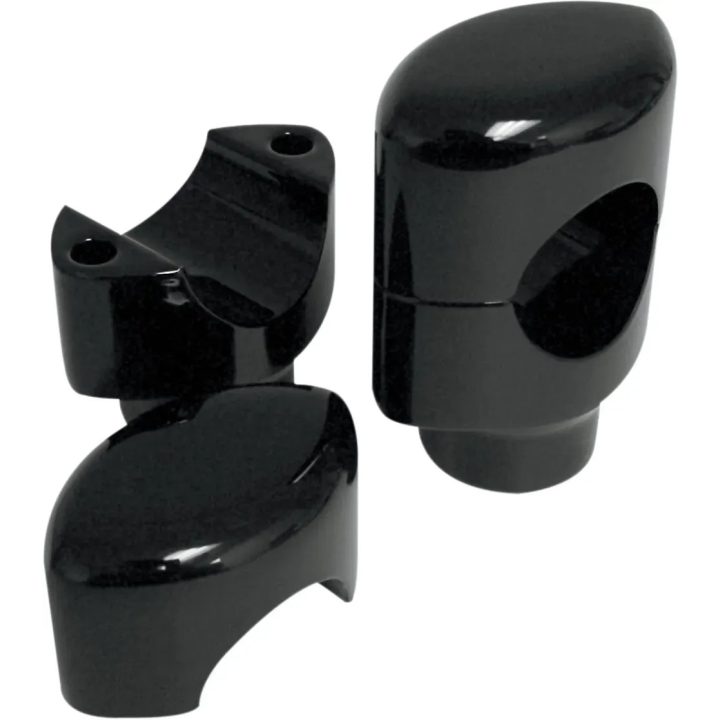 Elevadores de manillar Big Buffalo — 38 mm (1-1/2"), Negro brillo