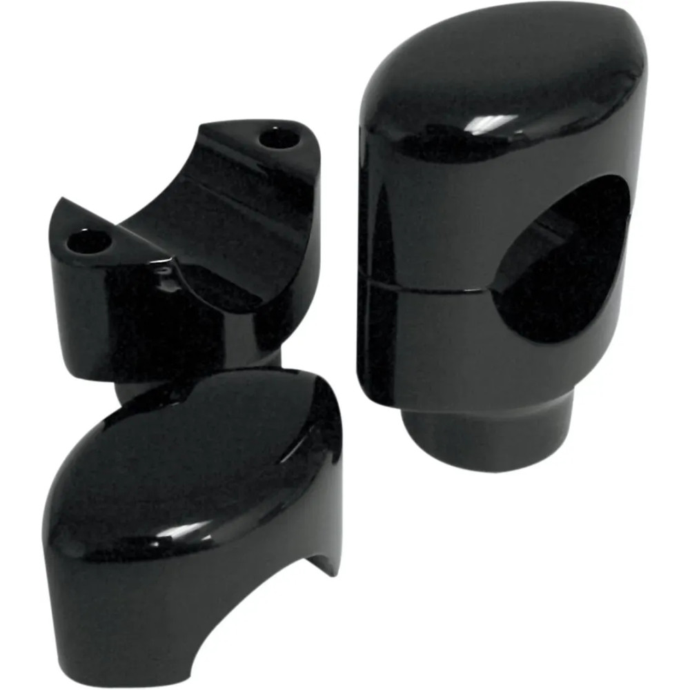 Big Buffalo Handlebar Risers — 38 mm (1-1/2"), Black gloss